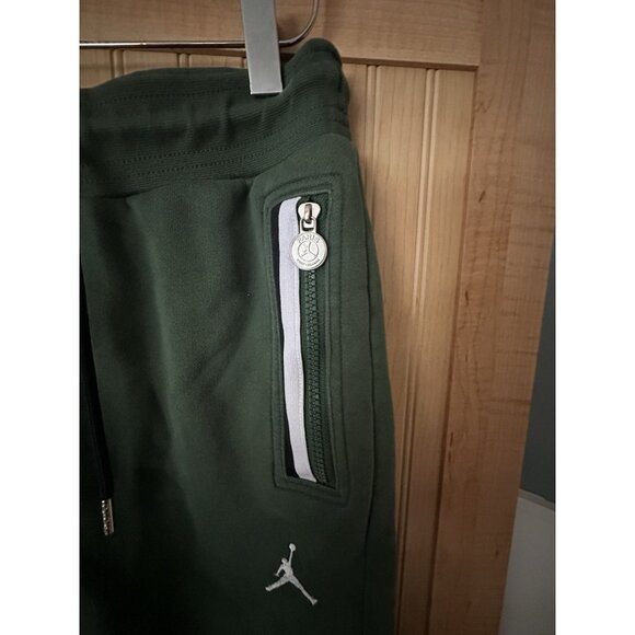 Paris Saint Germain Air Jordan Joggers Mens Size XS Green Zipper Drawstring - Picture 5 of 8